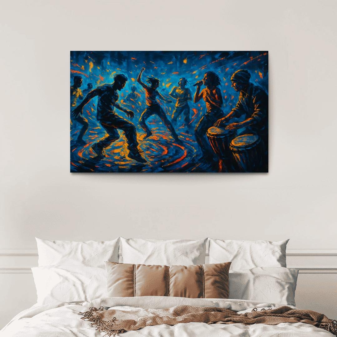 Electro Tribal House Movement canvas paintings frame