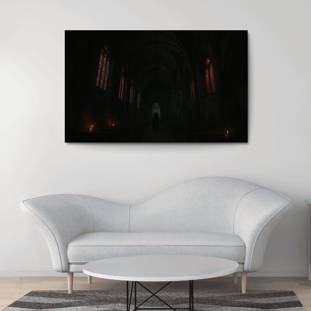 Eclipsed Ribbed Vault custom paintings frame