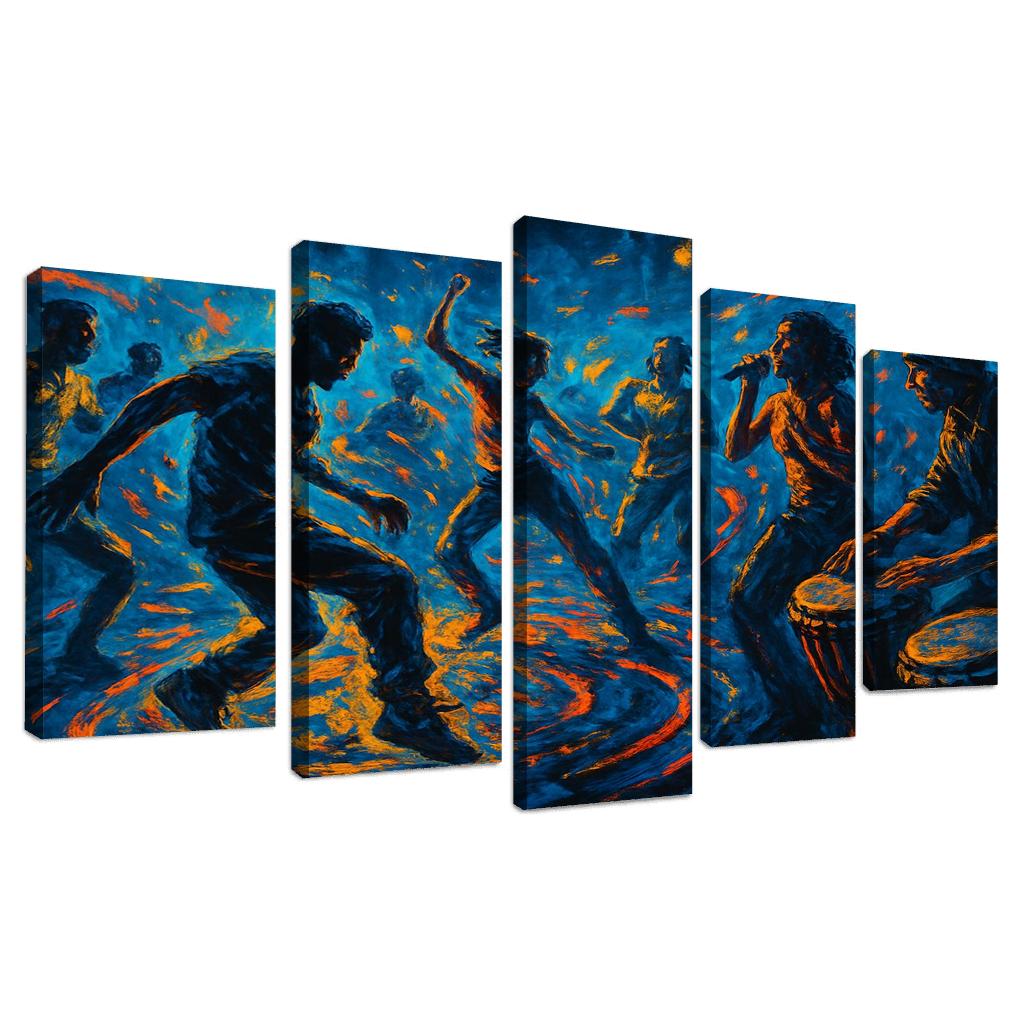 Electro Tribal House Movement canvas paintings frame