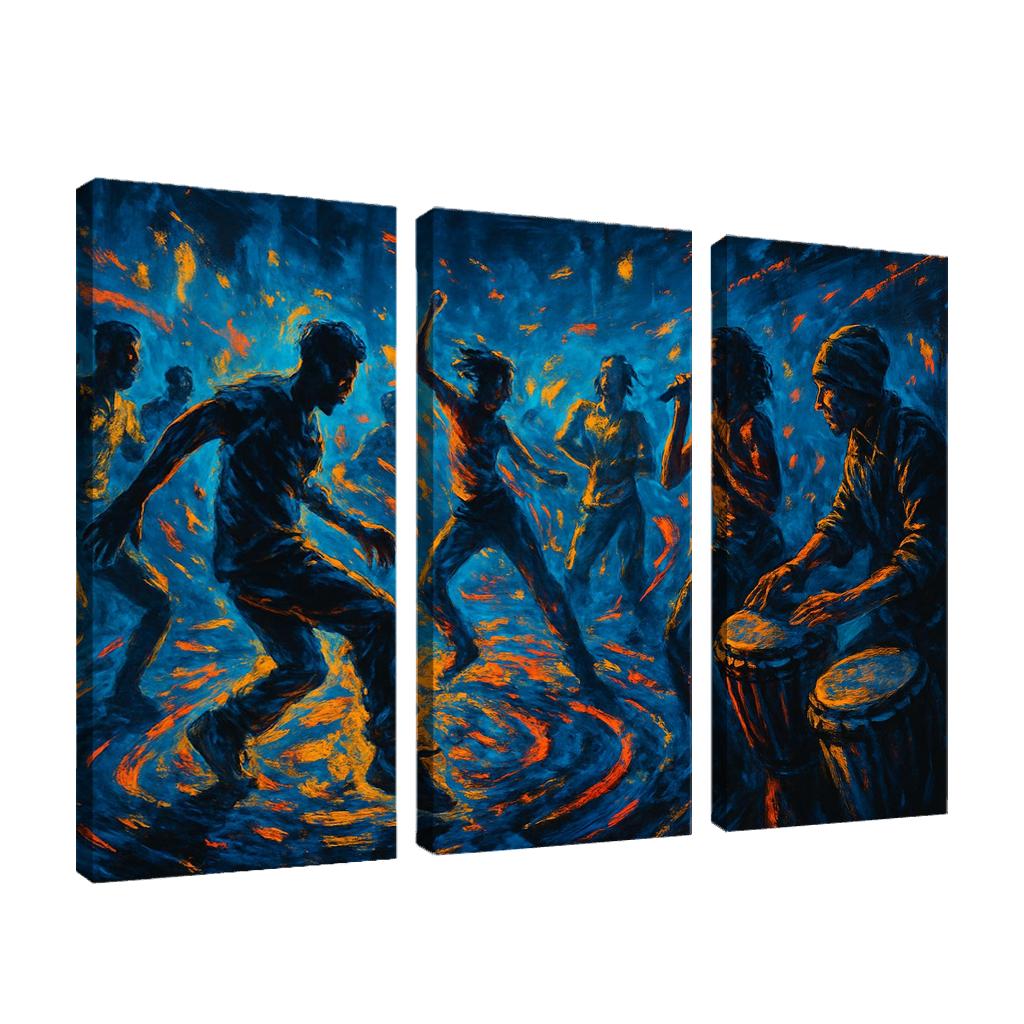 Electro Tribal House Movement canvas paintings frame