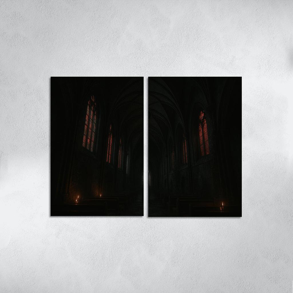 Eclipsed Ribbed Vault custom paintings frame