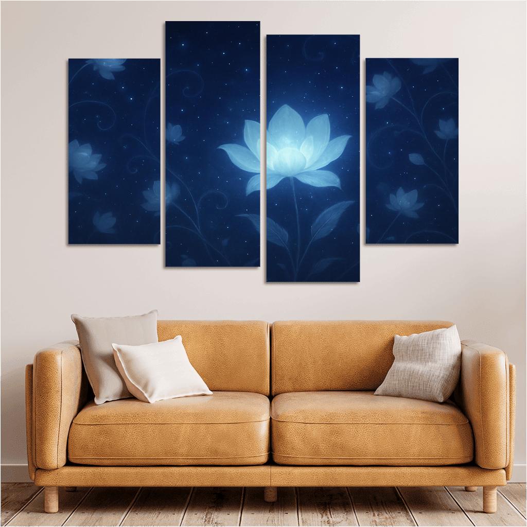 Celestial Bloom Radiance modern paintings frame