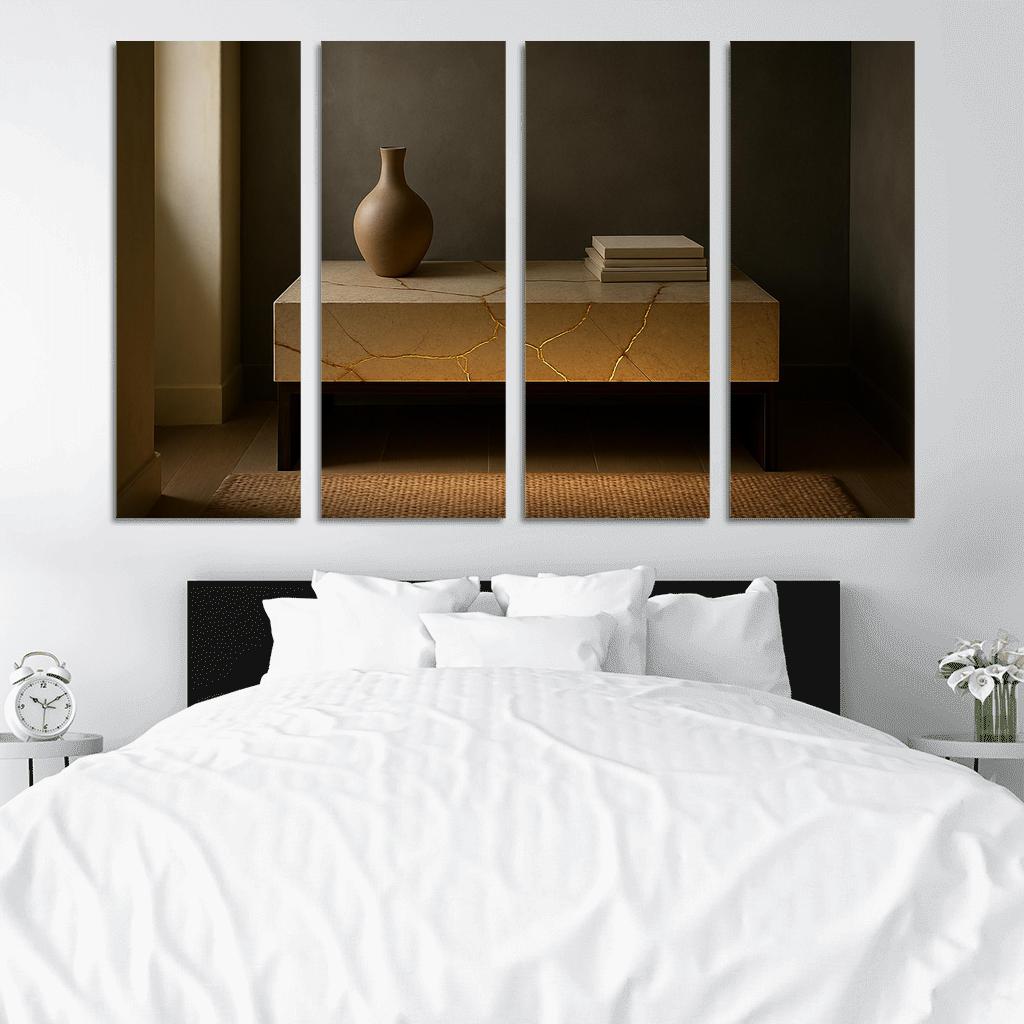 Luminous Kintsugi Console modern paintings frame