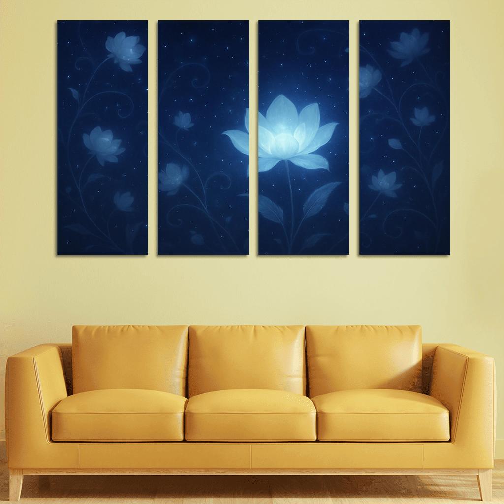 Celestial Bloom Radiance modern paintings frame