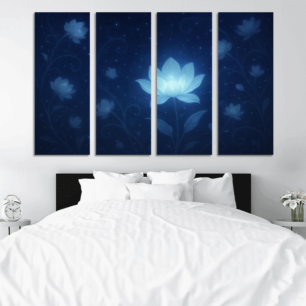 Celestial Bloom Radiance modern paintings frame