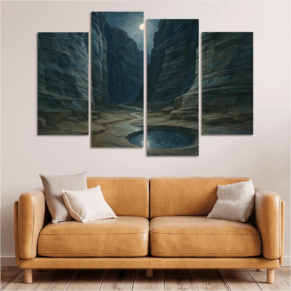 Moonlit Marble Canyon oil paintings frame