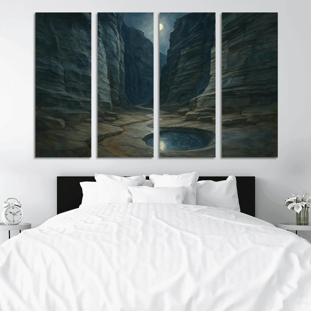 Moonlit Marble Canyon oil paintings frame