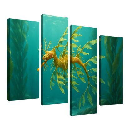 Leafy Sea Dragon In Kelp Forest modern paintings frame