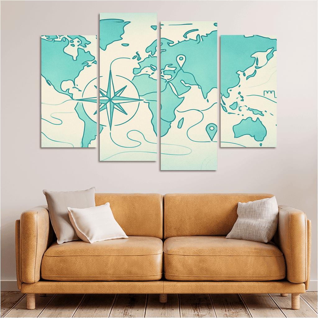 Azure Compass Voyage home decor