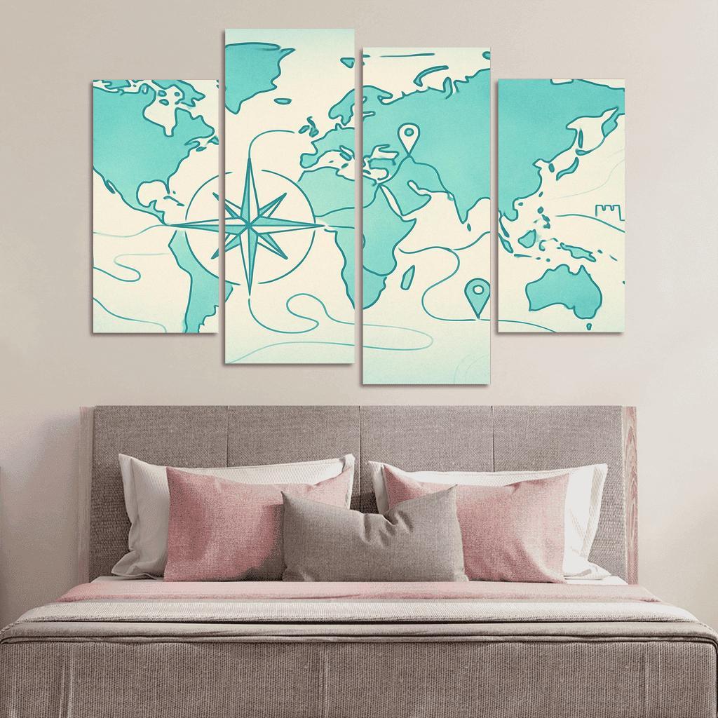 Azure Compass Voyage home decor