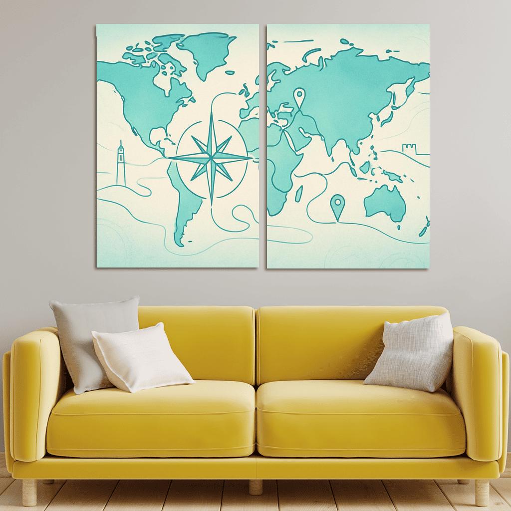 Azure Compass Voyage home decor