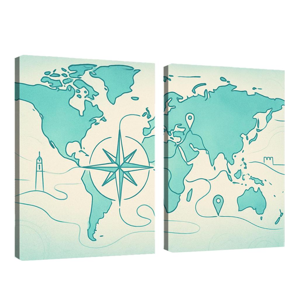 Azure Compass Voyage home decor