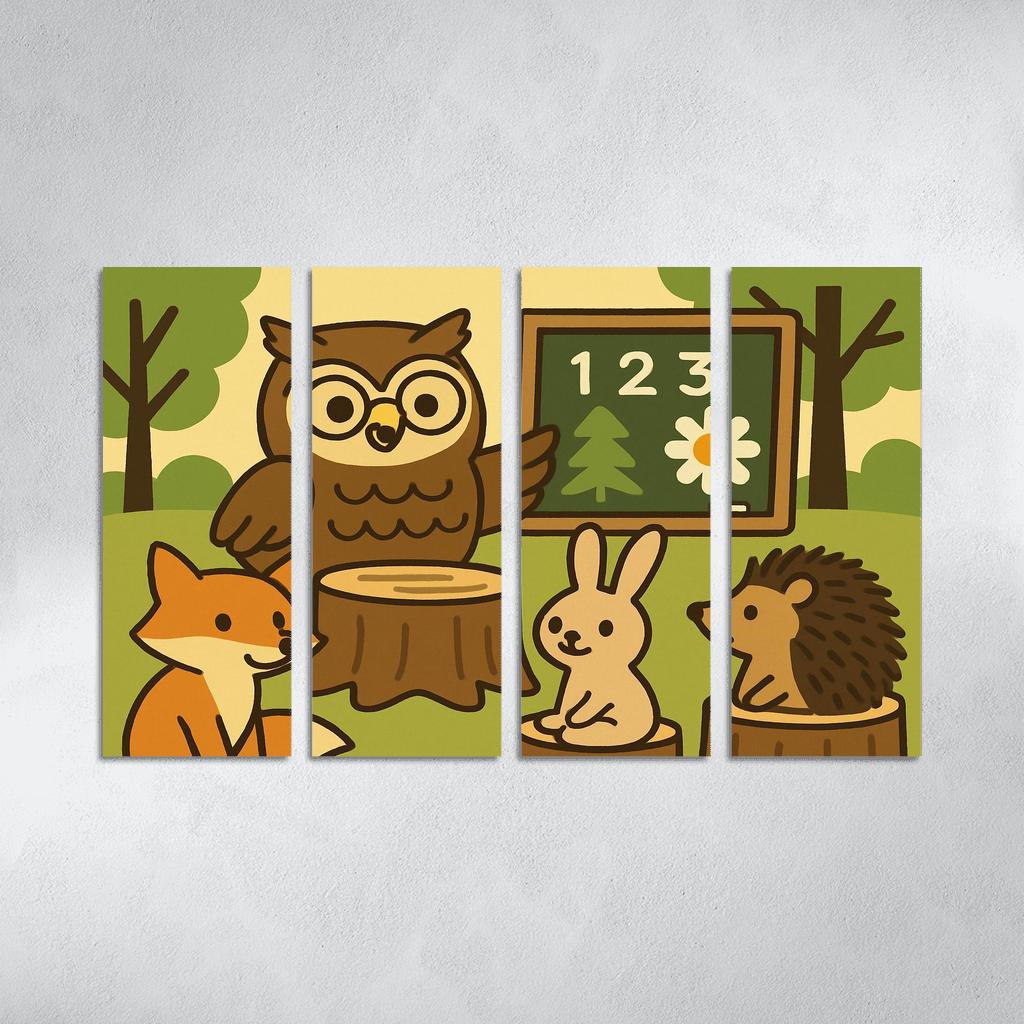 Forest Classroom With Owl Teacher custom paintings frame