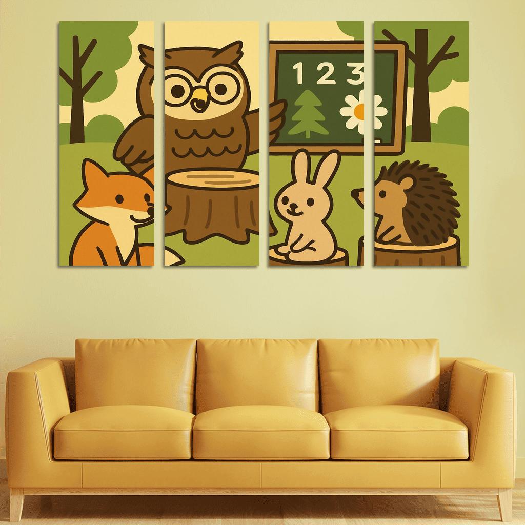 Forest Classroom With Owl Teacher custom paintings frame