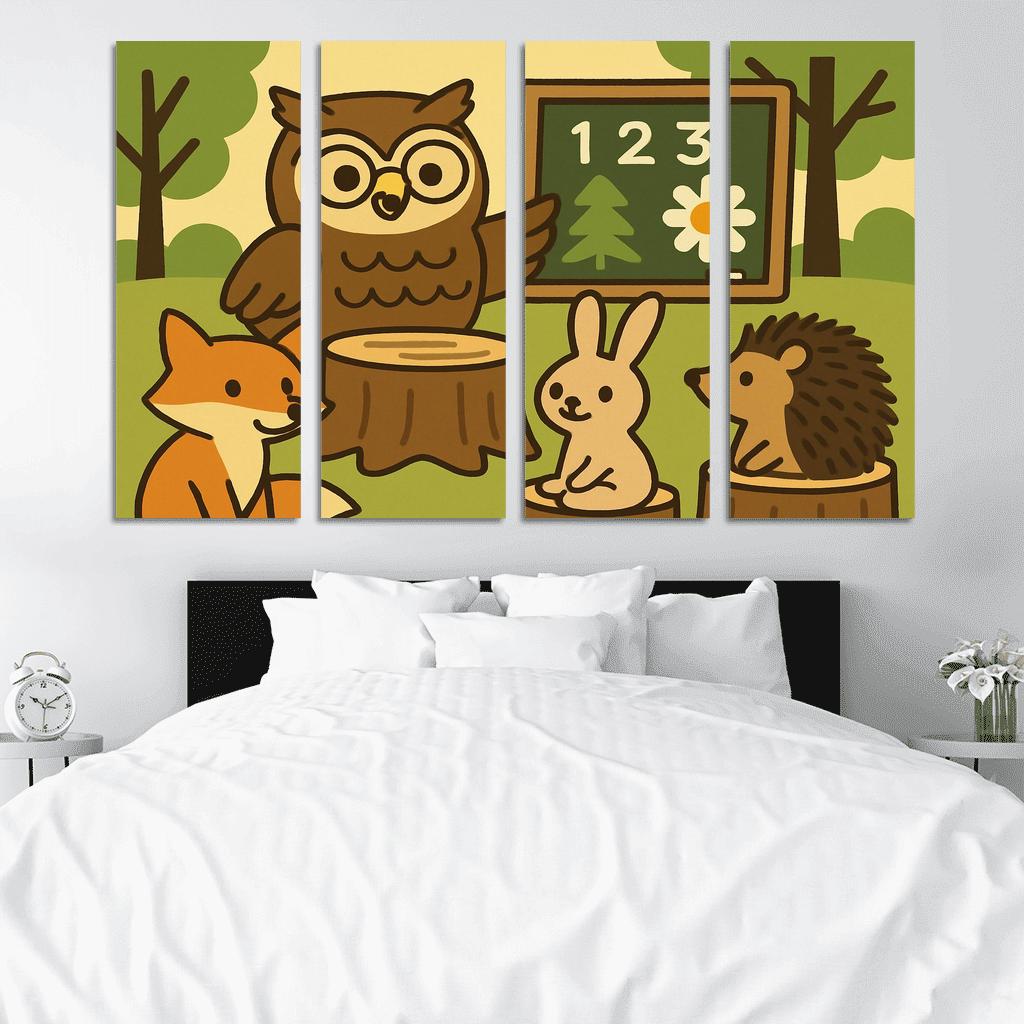 Forest Classroom With Owl Teacher custom paintings frame