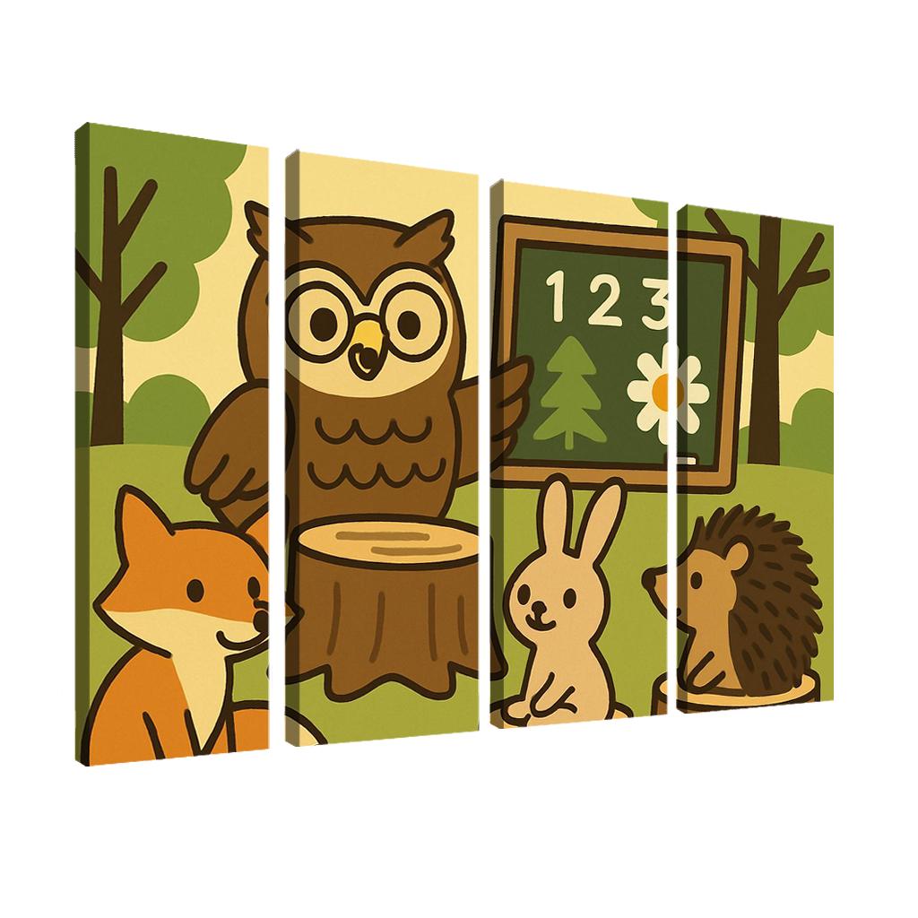 Forest Classroom With Owl Teacher custom paintings frame