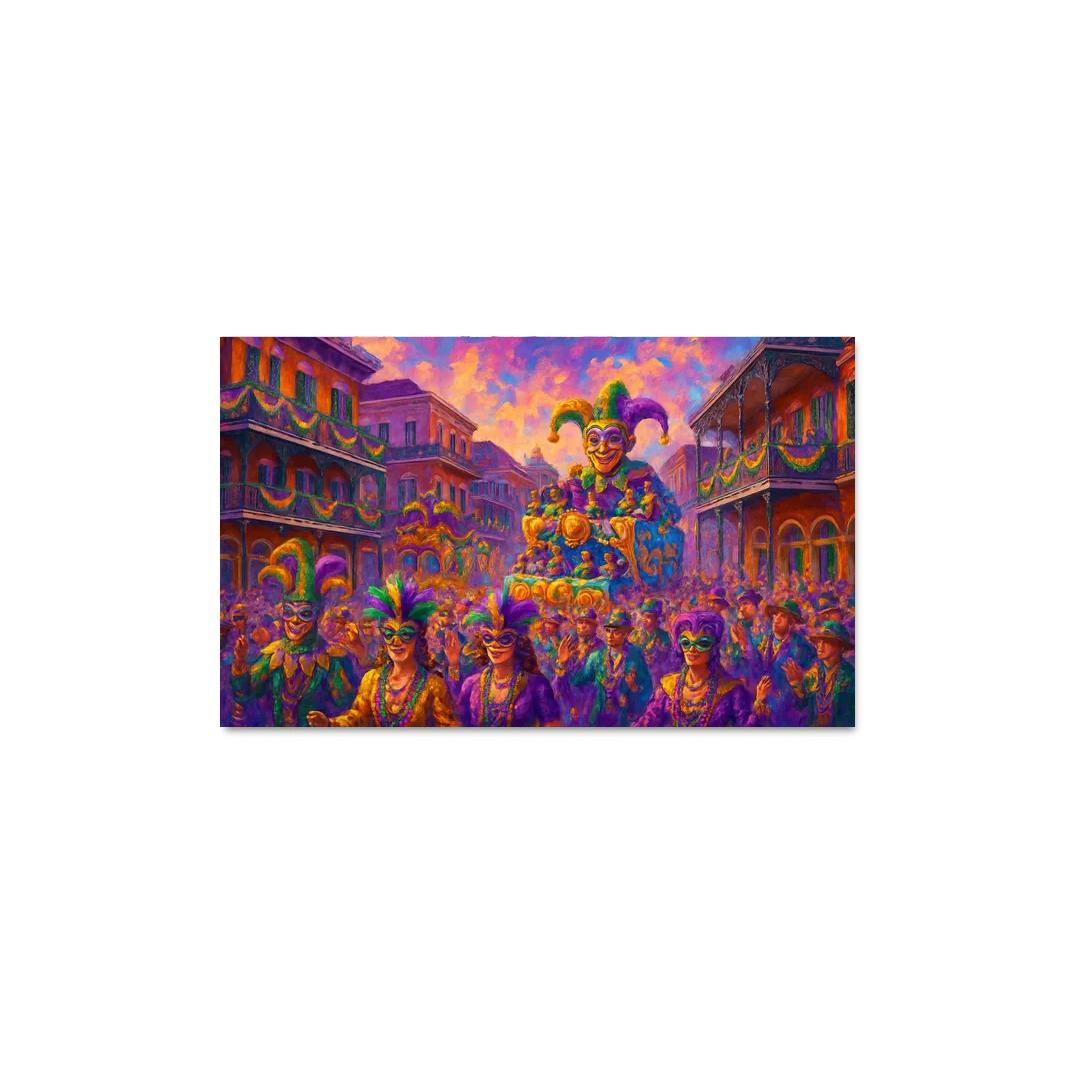 Mardi Gras Festival New Orleans multi-panel paintings