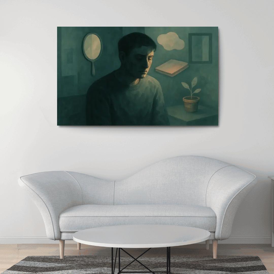 Silent Burdens Mental Health Portraits custom paintings frame