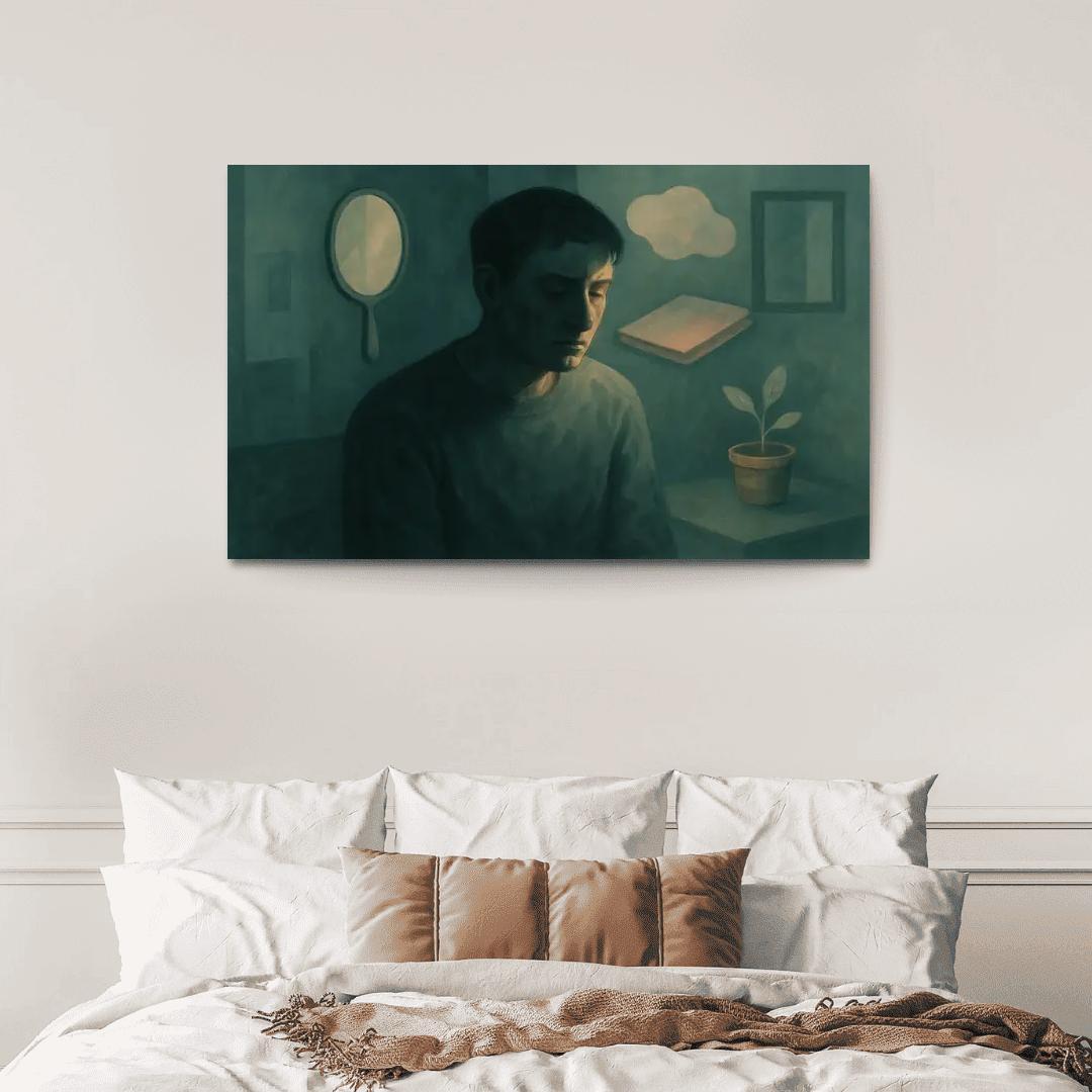Silent Burdens Mental Health Portraits custom paintings frame