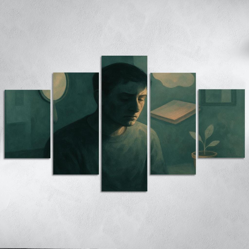 Silent Burdens Mental Health Portraits custom paintings frame