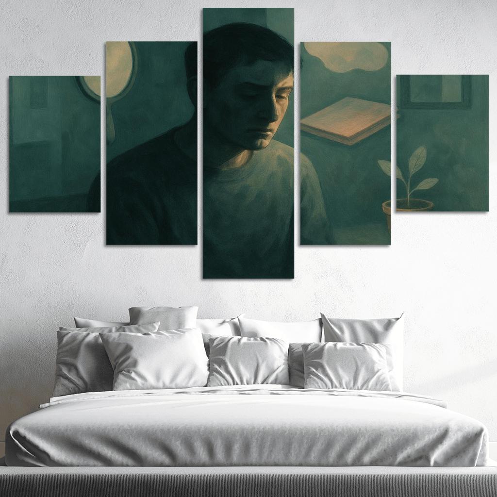 Silent Burdens Mental Health Portraits custom paintings frame