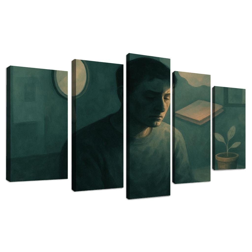 Silent Burdens Mental Health Portraits custom paintings frame