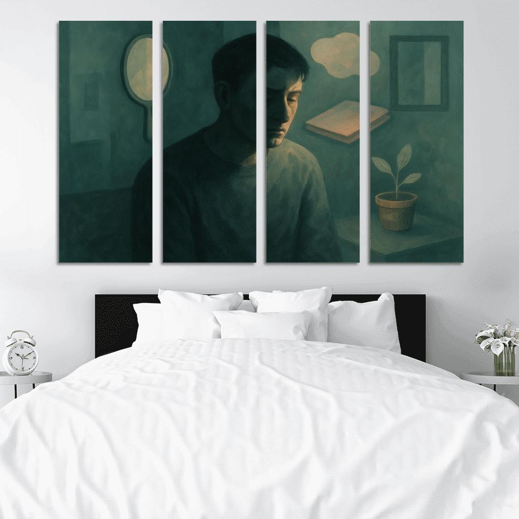 Silent Burdens Mental Health Portraits custom paintings frame