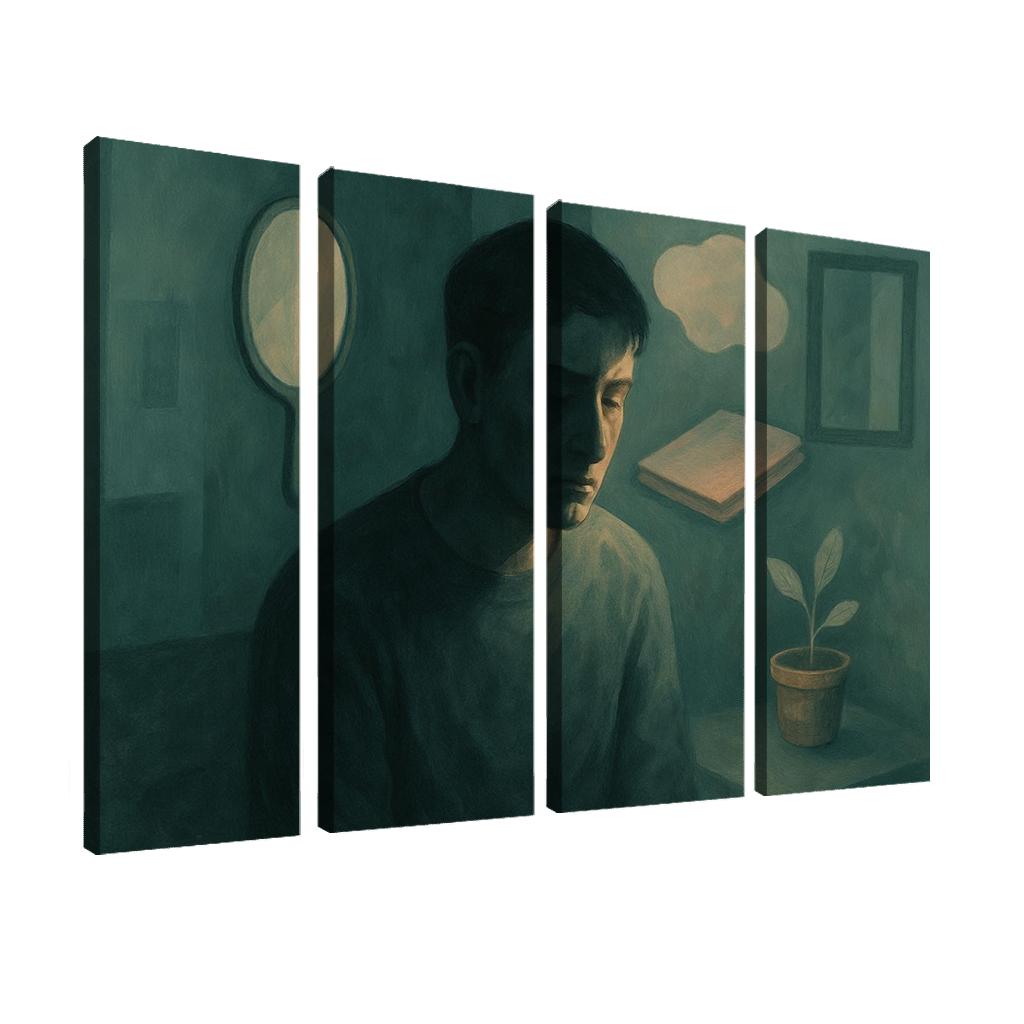 Silent Burdens Mental Health Portraits custom paintings frame