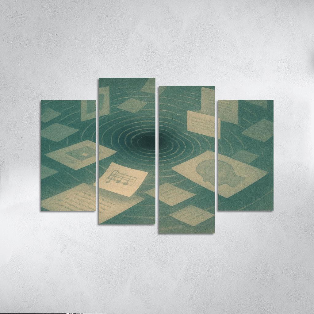 Resonant Archive Of Echoes canvas paintings frame