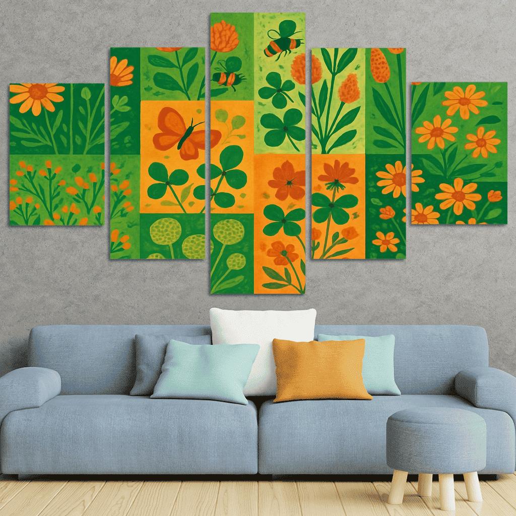 Pollinators Patchwork one-piece frames