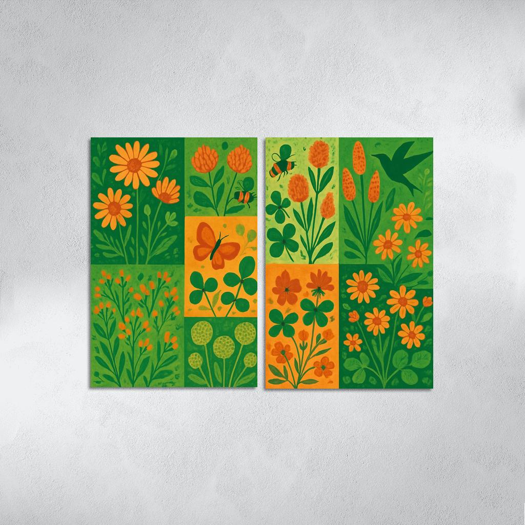 Pollinators Patchwork one-piece frames