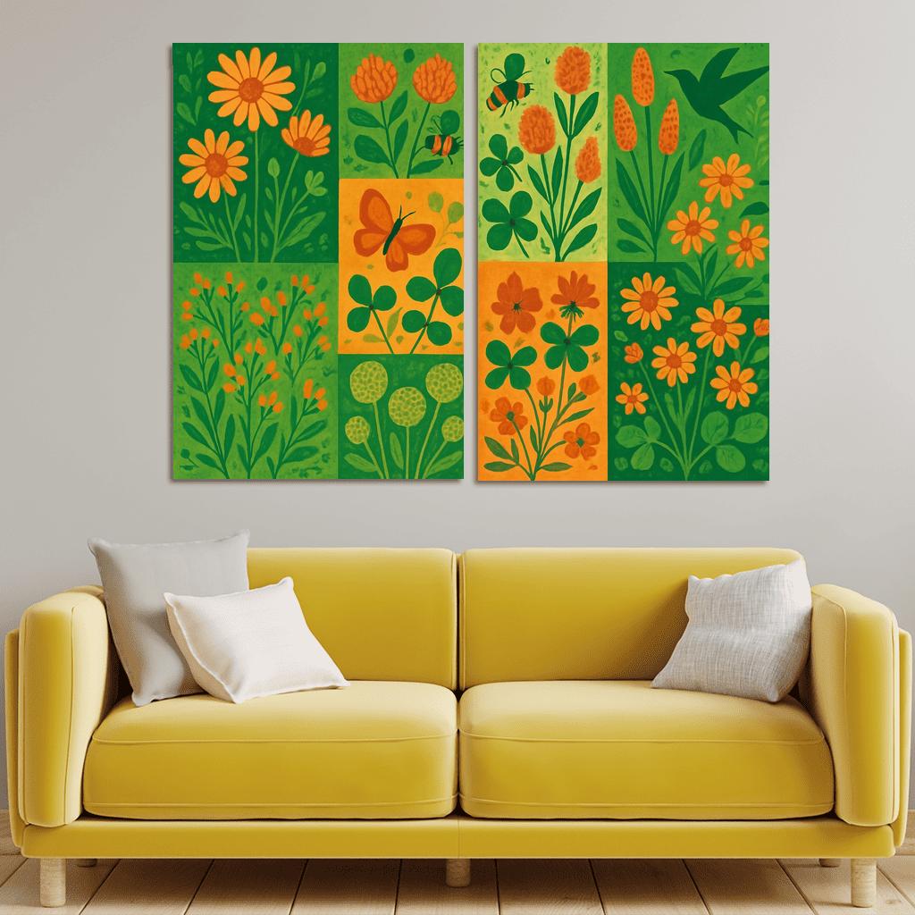 Pollinators Patchwork one-piece frames