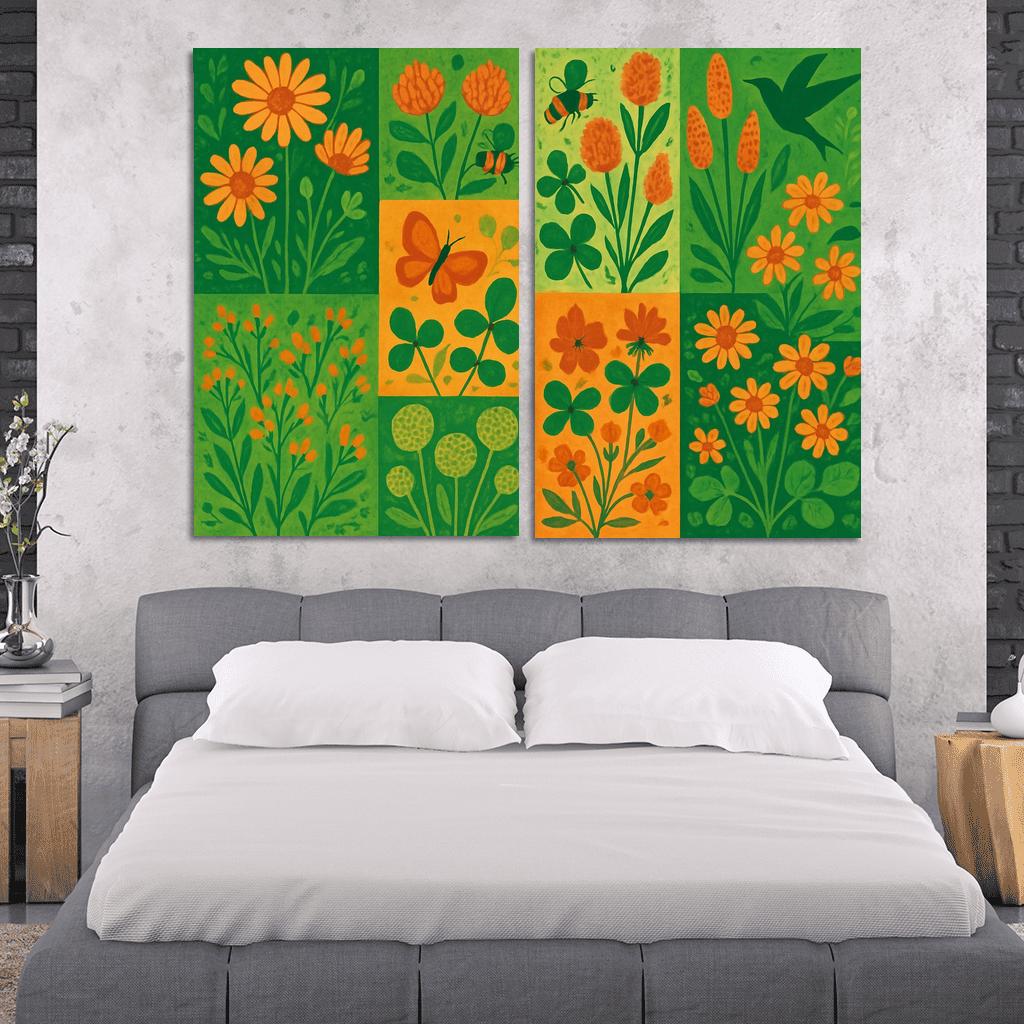 Pollinators Patchwork one-piece frames