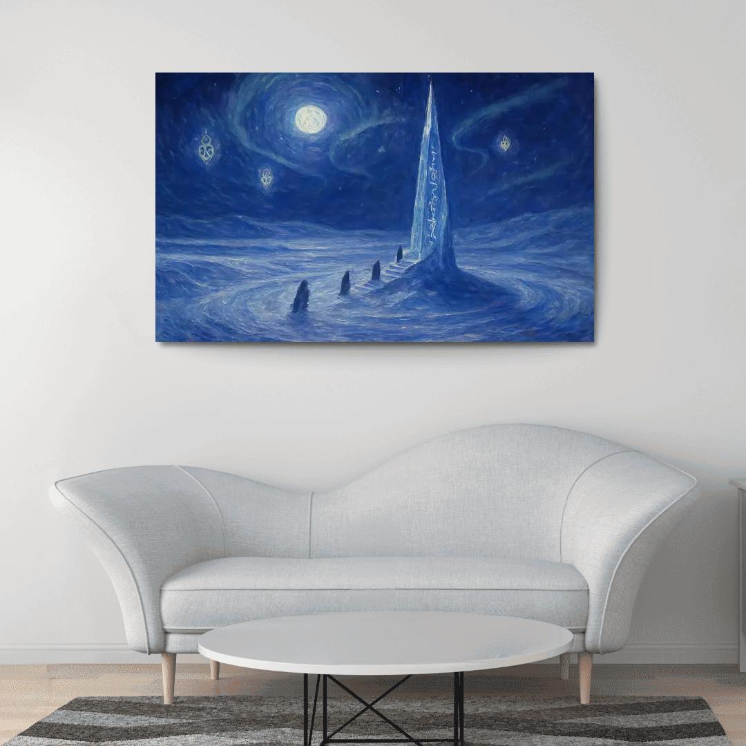 Moonglass Spire framed paintings