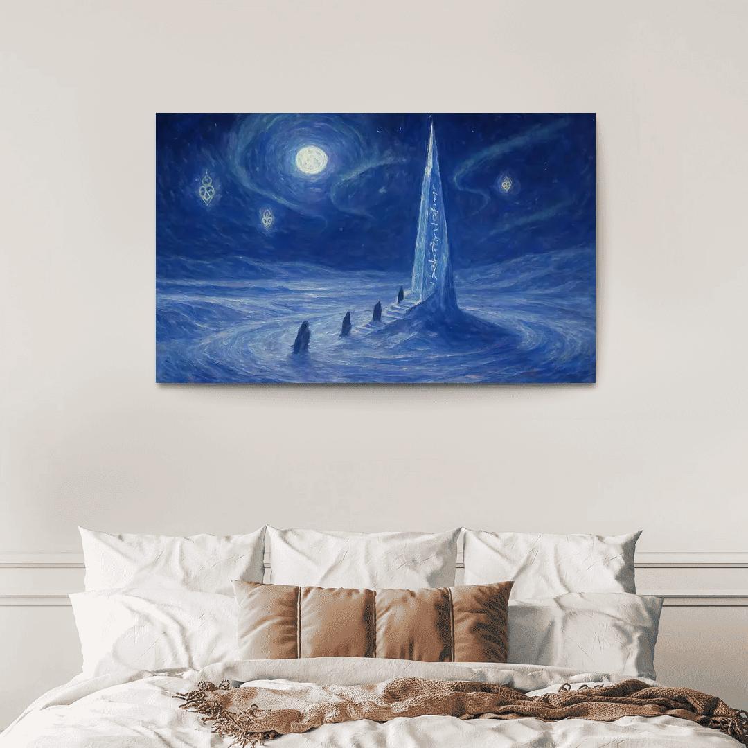 Moonglass Spire framed paintings