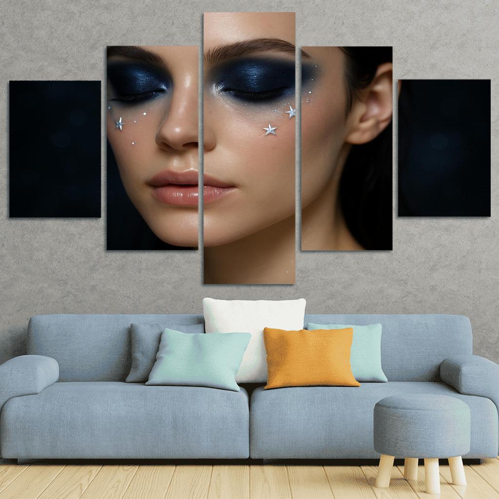 Celestial Elegance Makeup abstract paintings frame