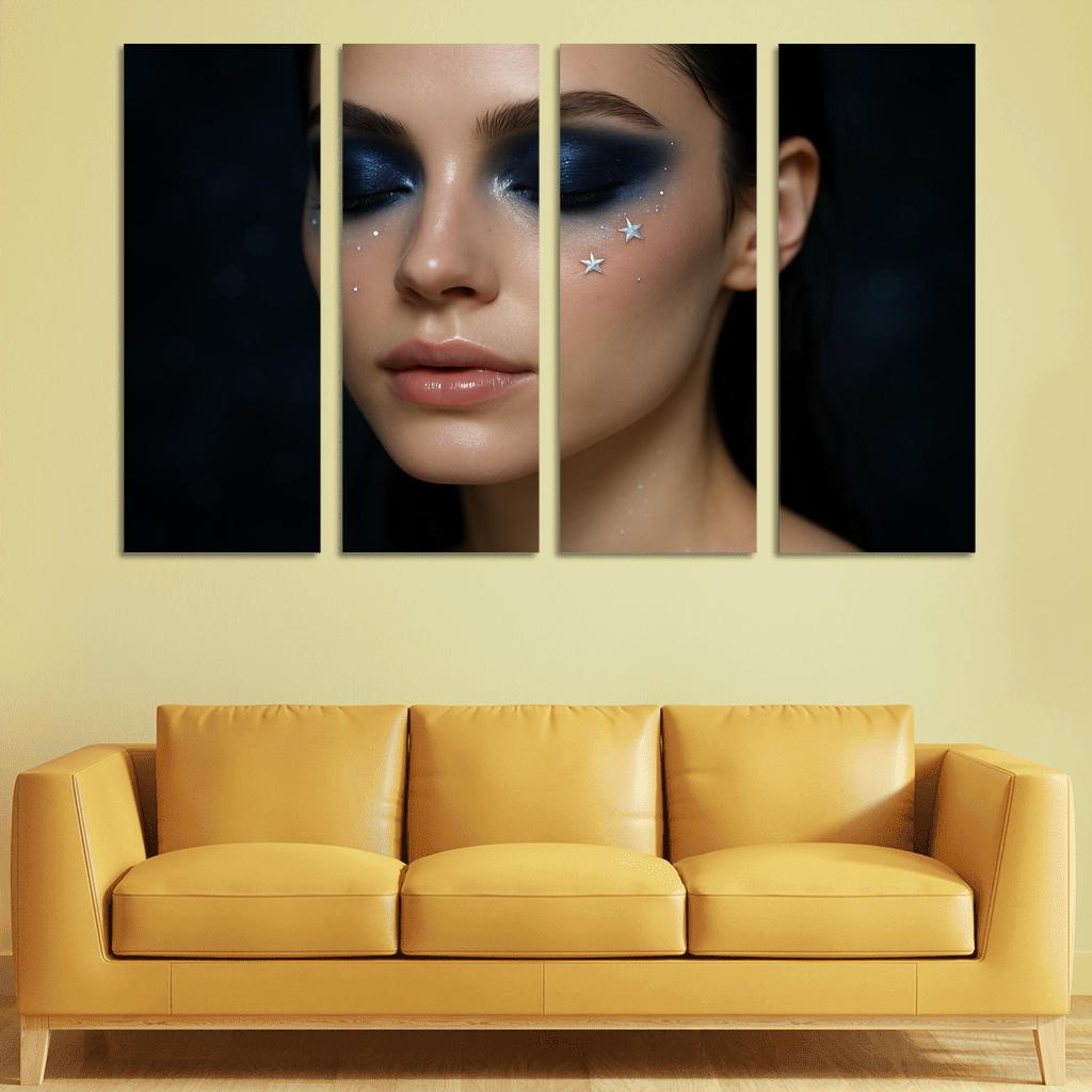 Celestial Elegance Makeup abstract paintings frame