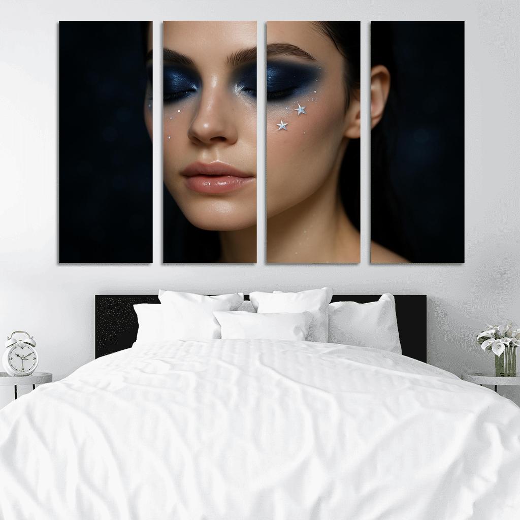 Celestial Elegance Makeup abstract paintings frame