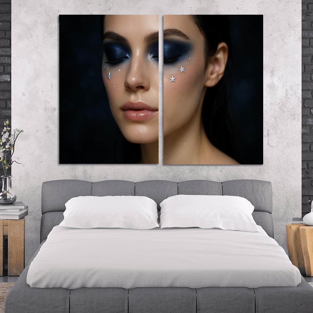 Celestial Elegance Makeup abstract paintings frame