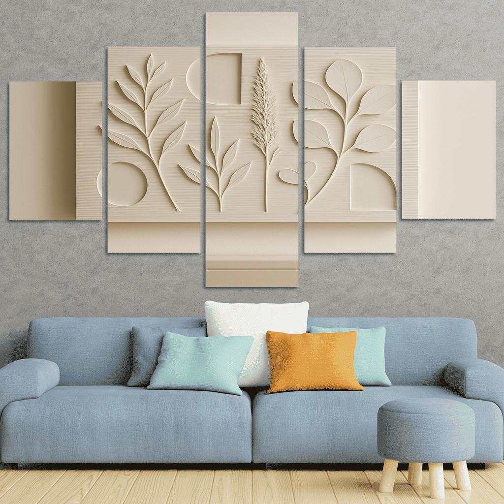 Layered Porcelain Relief Wall Panel wall art