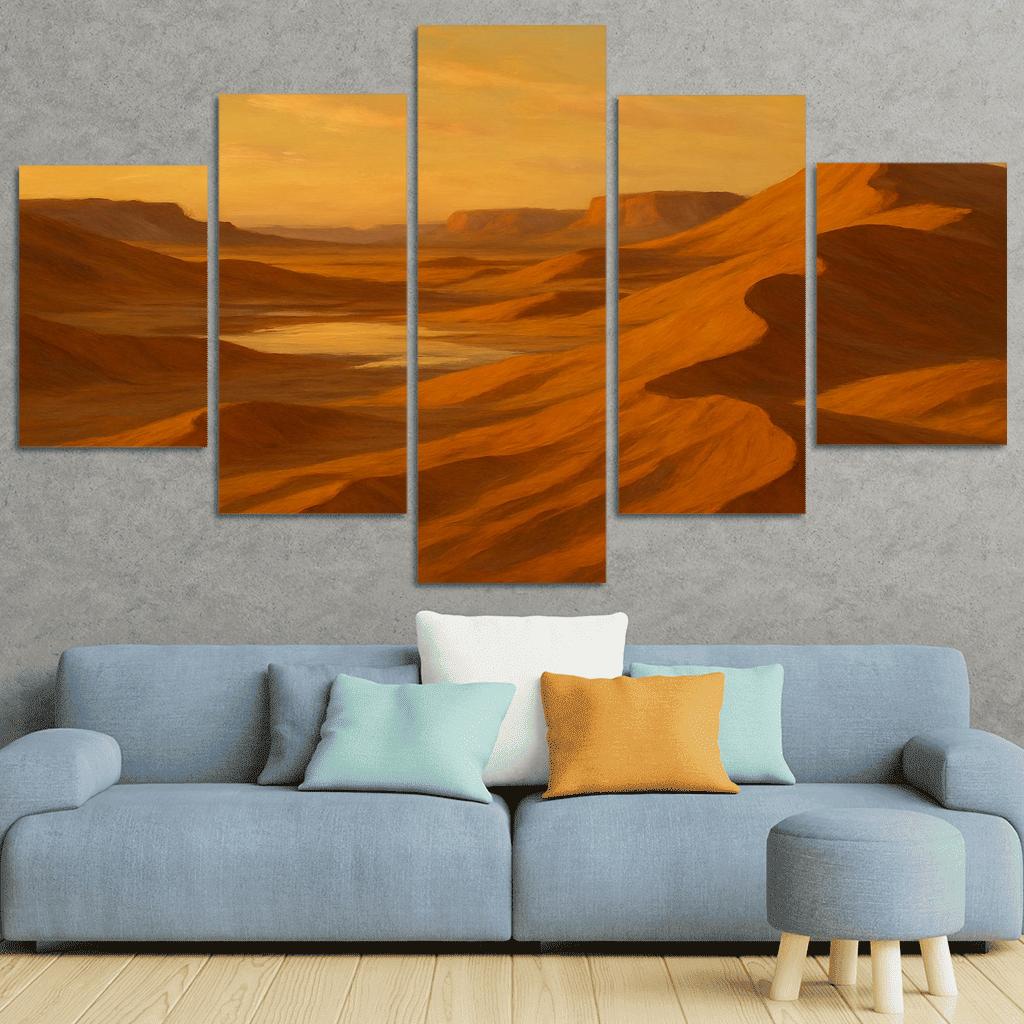 Amber Dunes Of Silent Light Valley canvas paintings frame