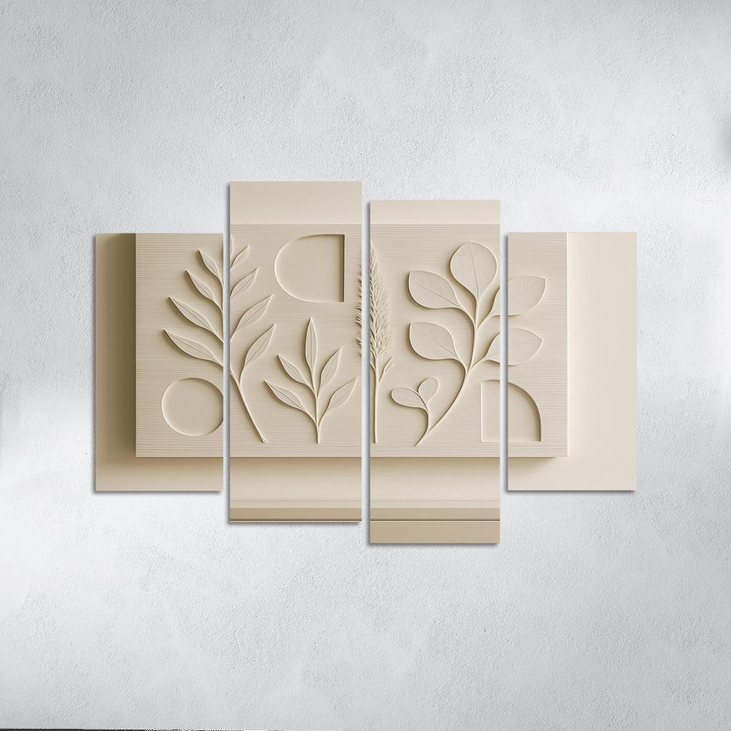 Layered Porcelain Relief Wall Panel wall art