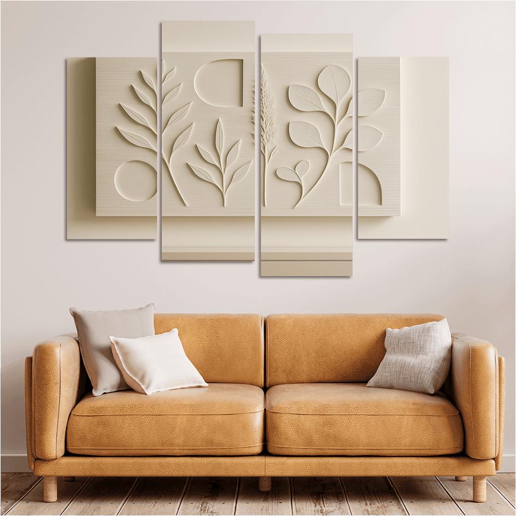 Layered Porcelain Relief Wall Panel wall art