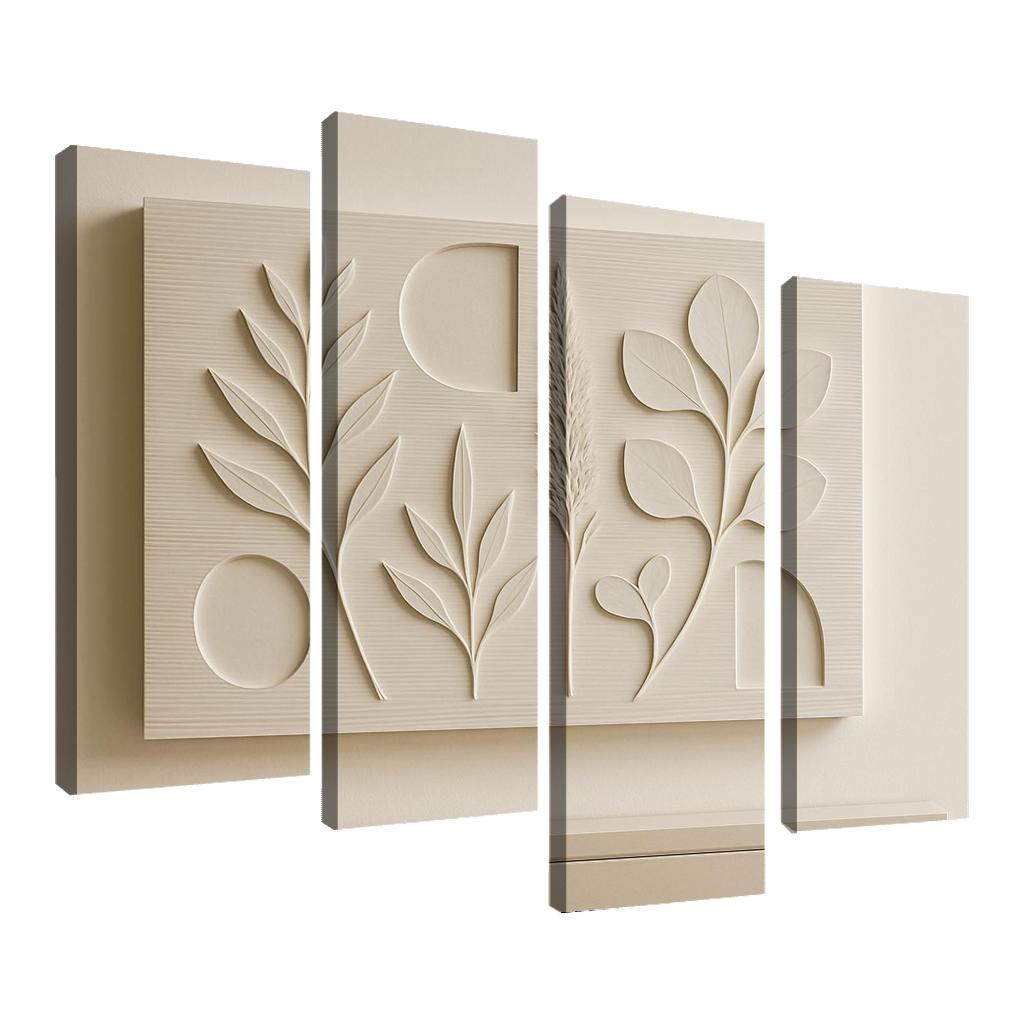 Layered Porcelain Relief Wall Panel wall art