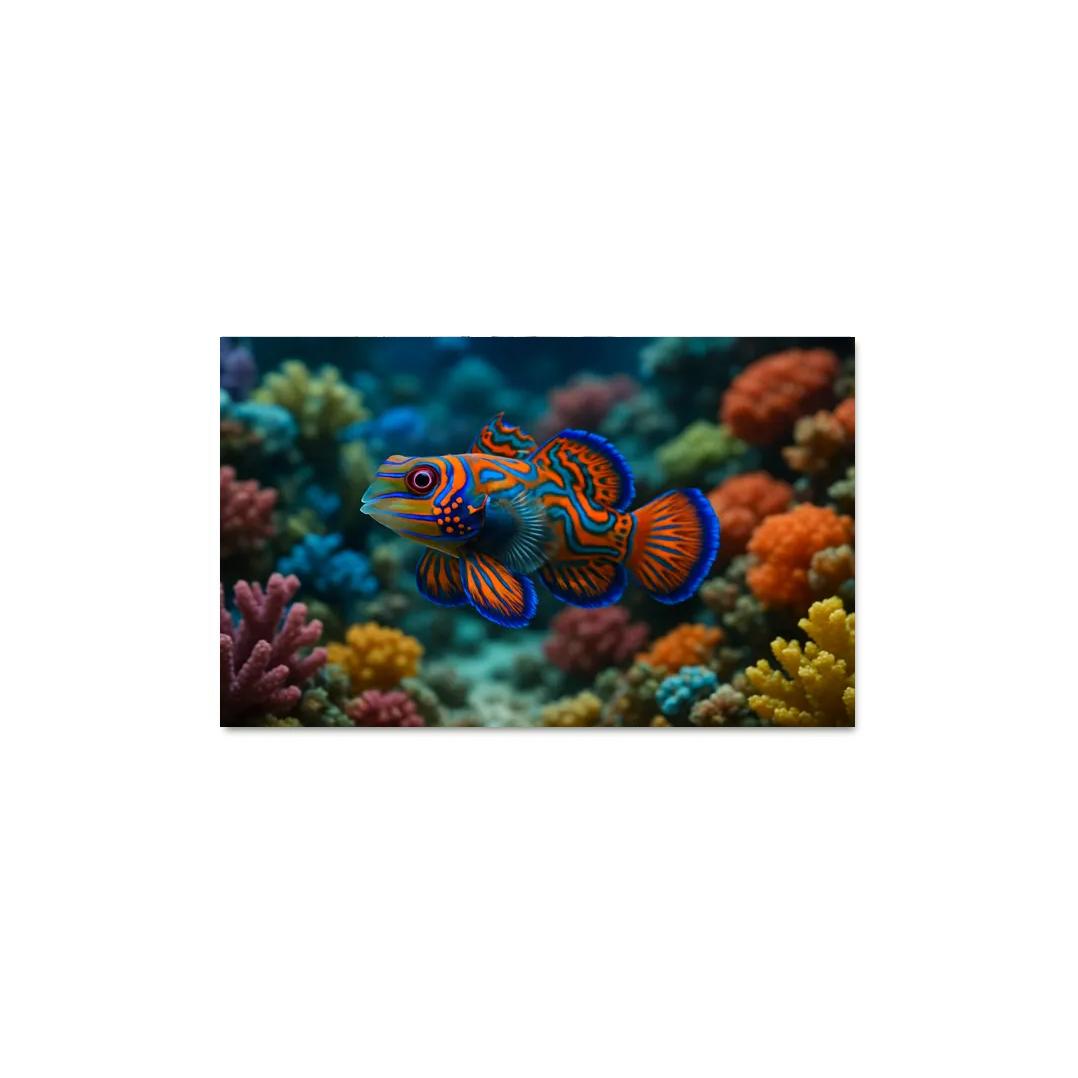 The Vibrant Mandarinfish Dancing Among Coral Reefs custom paintings frame