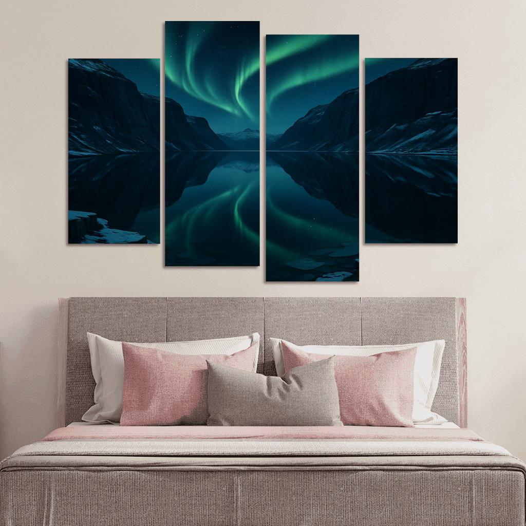 Auroral Mirror Of Glassfjord Plateau canvas paintings frame