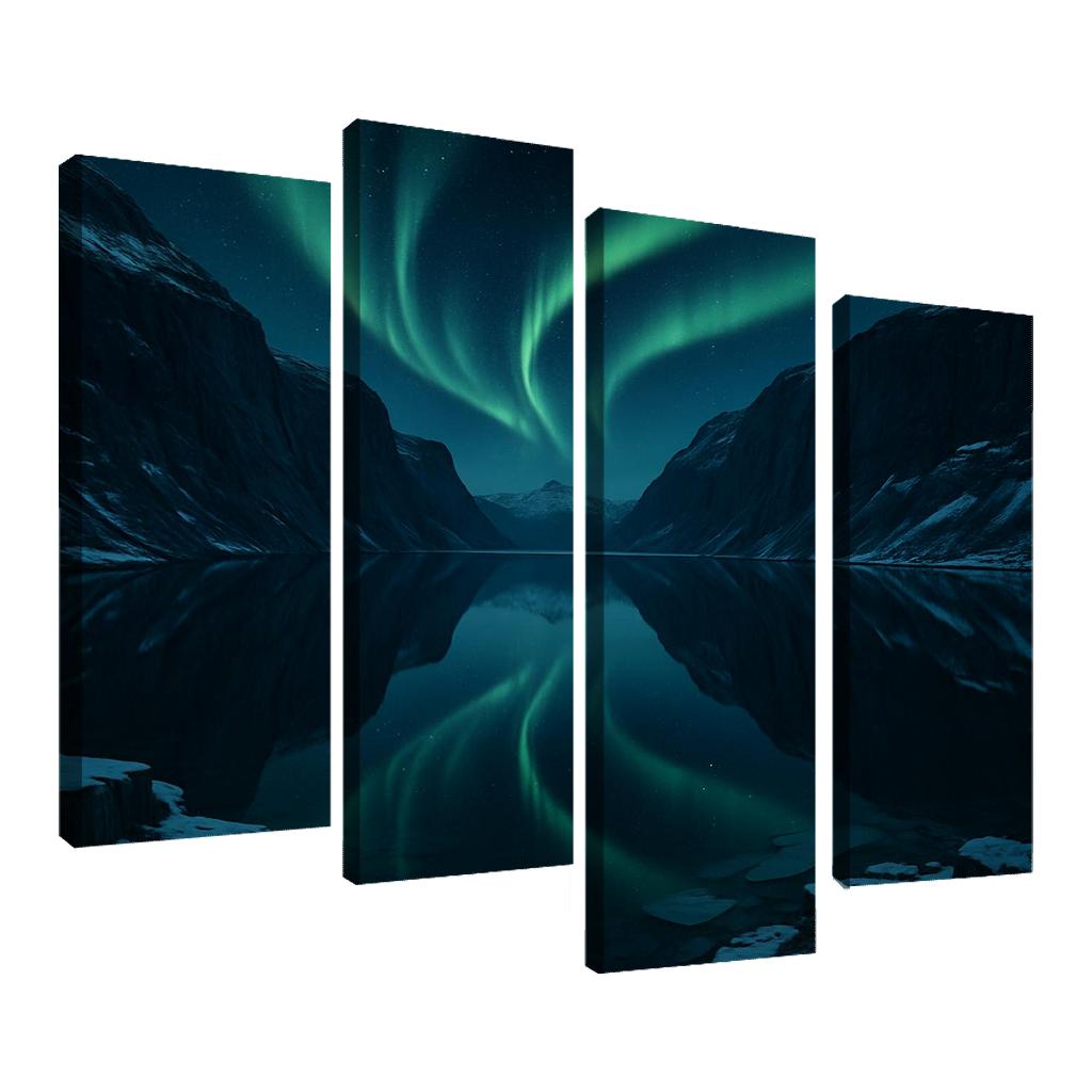 Auroral Mirror Of Glassfjord Plateau canvas paintings frame