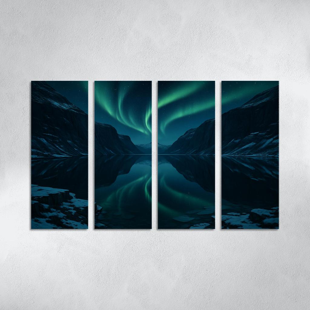 Auroral Mirror Of Glassfjord Plateau canvas paintings frame
