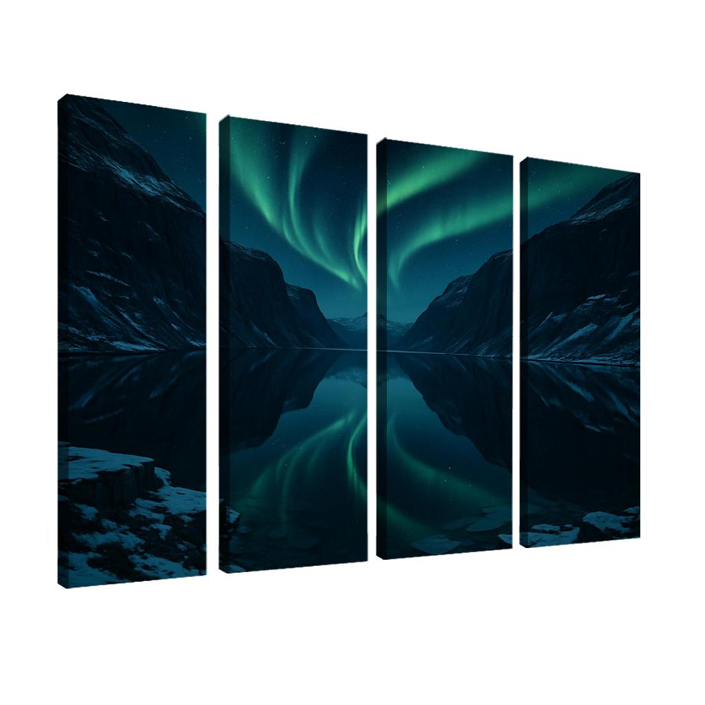 Auroral Mirror Of Glassfjord Plateau canvas paintings frame