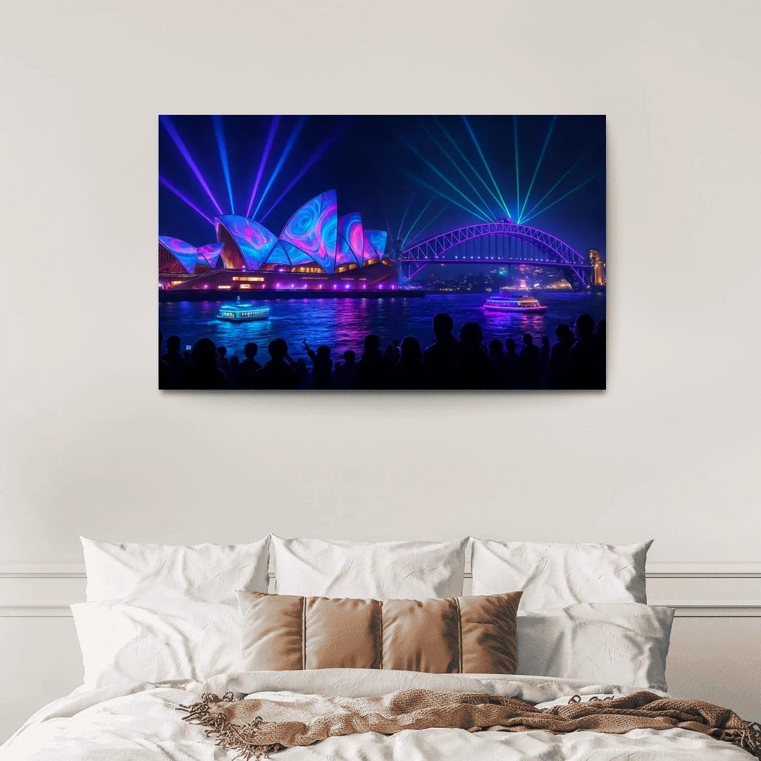 Vivid Sydney Festival modern paintings frame